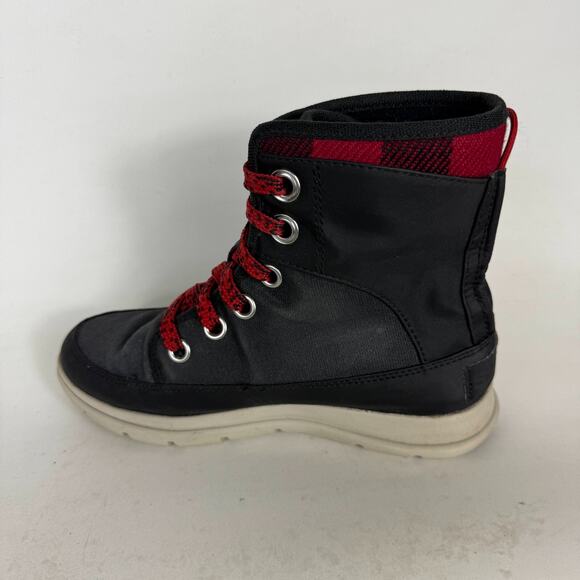Sorel Explorer Winter Boots Womens 7 Black Lace-Up Ankle Waterproof Casual - Picture 6 of 10